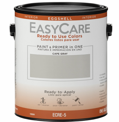 EasyCare Paint & Primer, Eggshell, Cape Gray, 1-Gallon