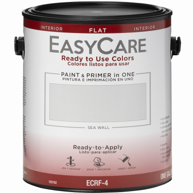 EasyCare Paint & Primer, Interior Flat, Sea Wall, Gallon