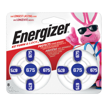 Energize Batteries Size 675 Blue Tab 8-Pk