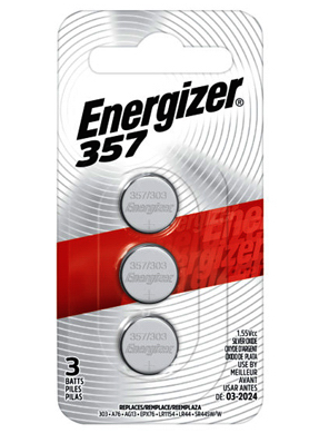 Energizer 357/303 Batteries 3-Pk