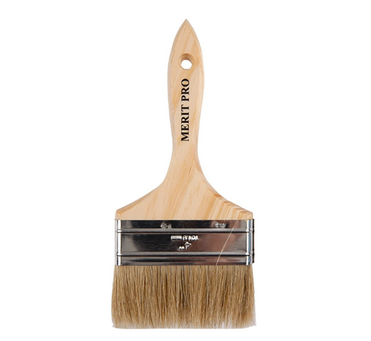 MeritPro 4" White Bristle Double Thick Chip Brush