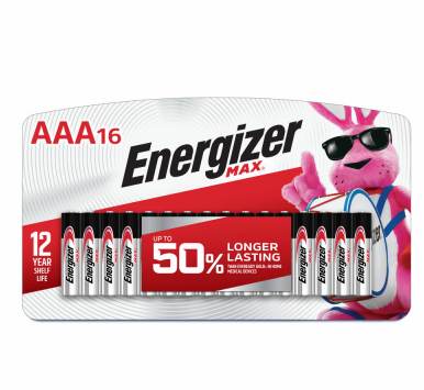 Energizer MAX  (Triple A) Alkaline Batteries, 16 Pack