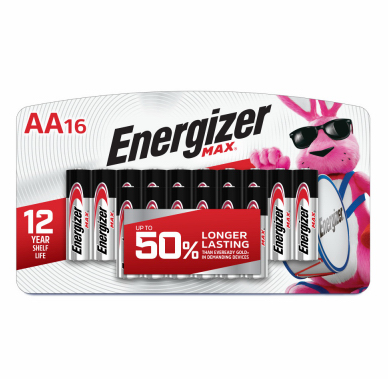 Energizer MAX AA Alkaline Batteries, 16 Pack