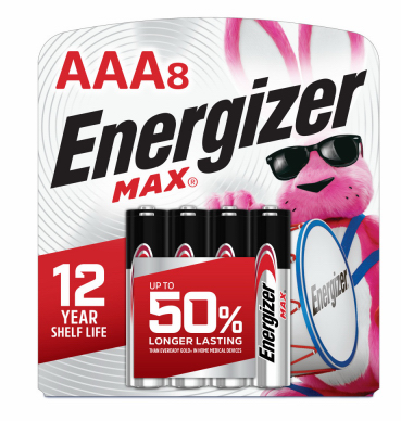 Energizer MAX AAA (Triple A) Alkaline Batteries, 8 Pack