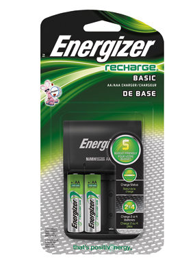 Energizer Basic Rechargeable Batteries w/Charger