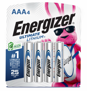 Energizer Ultimate Lithium (Triple A) Batteries, 4 Pack