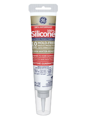 GE Silicone Kitchen and Bath Sealant Clear 2.8 oz.