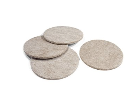 TRUGUARD Furniture Pads, Self-adhesive, Tan Felt, Round, 3-in., 4-pk.