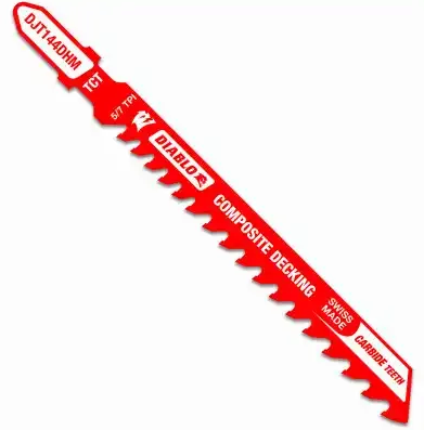 4 in. 5/7 TPI  T-Shank Jig Saw Blade for Composite Decking