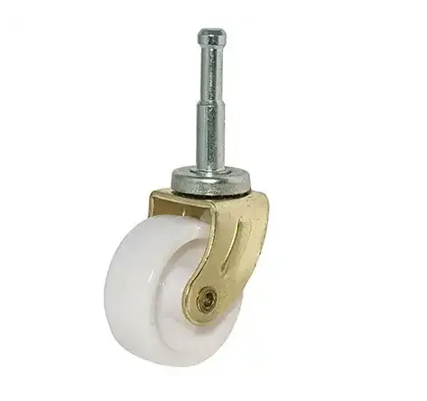 Tru Guard White & Brass 1-5/8 Inch Stem Casters (2 Pack)