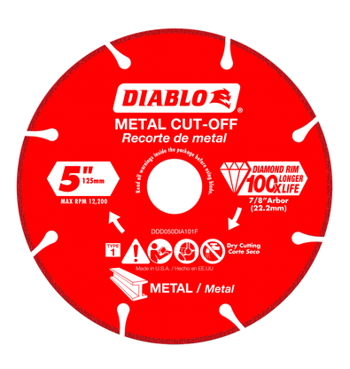 Diablo Tools 5" Diamond Metal Cut-Off Blade