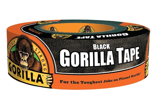 Gorilla Tape, Black, 1.88 x 30-Yd.