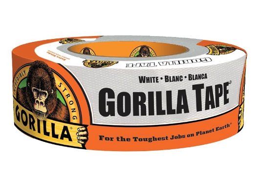 Gorilla  Duct Tape, 10 Yd L, 1.88 In W, White