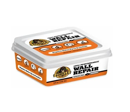 Gorilla  Wall Repair Spackling + Primer, 8-oz.