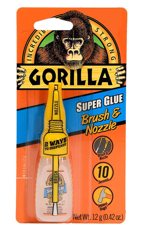 Gorilla Super Glue Brush & Nozzle 10 g