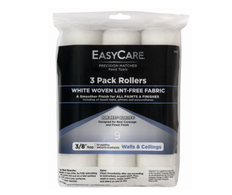 Easycare Woven Paint Roller Covers, 5 Ply, 9 X 3/8 In. Nap, 3-pk.