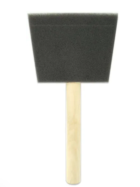 Brush Poly Foam Wood Handle Brush 4 Inch