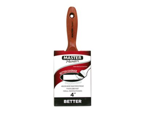 Master Painter BETTE Flat Paint Brush, 4 In.