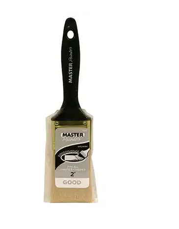 Master Painter Select Polyester Beavertail Plastic Handle Brush 2 Inch