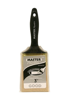 MASTER PAINTER GOOD Flat Paint Brush, Handle, 3 In.