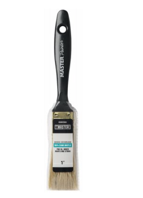 Master Painter Good  Flat Paint Brush, Bristles, 1 In.