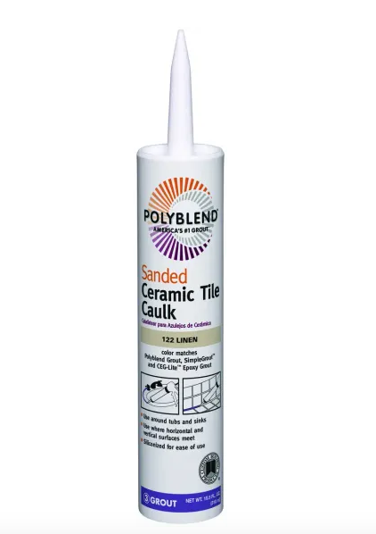 Polyblend Ceramic Tile Caulk Linen 10-1/2 Ounce Cartridge