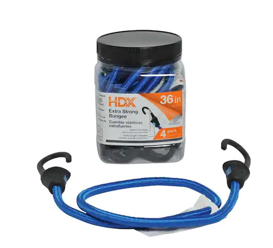 HDX  36 in. Super Strong Bungee Cord (4-Pack)