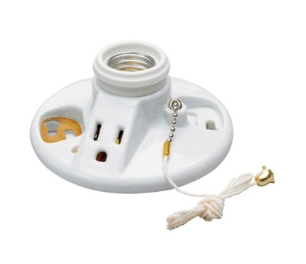 Legrand 250-Watt Porcelain Pull Chain Lampholder