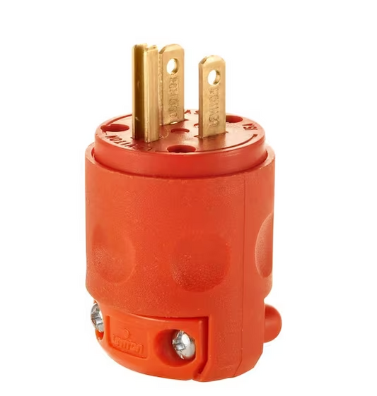 Leviton 15 Amp 125-Volt 3-Wire Connector Orange