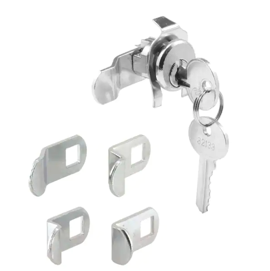 Primeline Mailbox Lock, 5 Cam, Nickle Finish