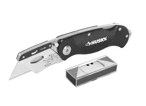 Husky Folding Lock-Back Utility Knife