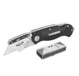 Husky Folding Lock-Back Utility Knife