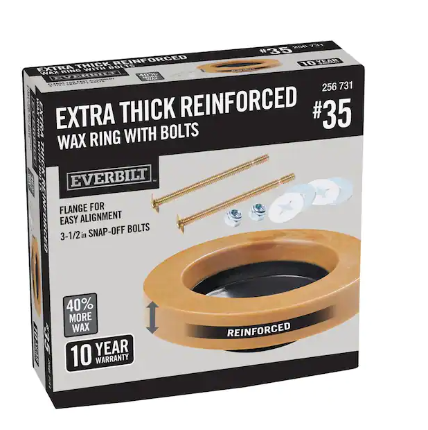 Everbilt Extra Thick Reinforced Wax Ring with Bolts