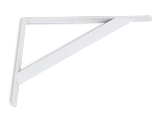 8 in. x 11.25 in. x 1.05 in. Heavy Duty White Shelf Bracket