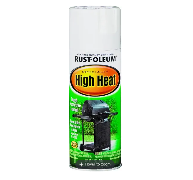 High-Heat Spray Paint, Flat White, 12-oz.