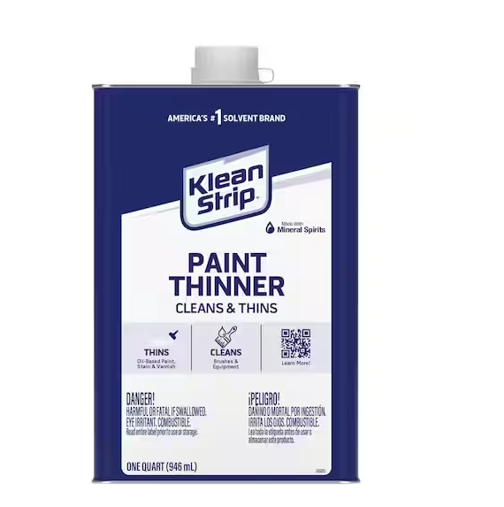 Klean Strip 1 Qt. Mineral Spirits Combustible Paint Thinner.