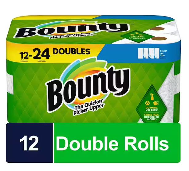 Bounty   White Paper Towel Roll (12 Double Rolls)