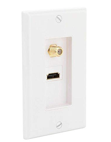 2-Gang 1HDMI/Coaxial  Wall Plate