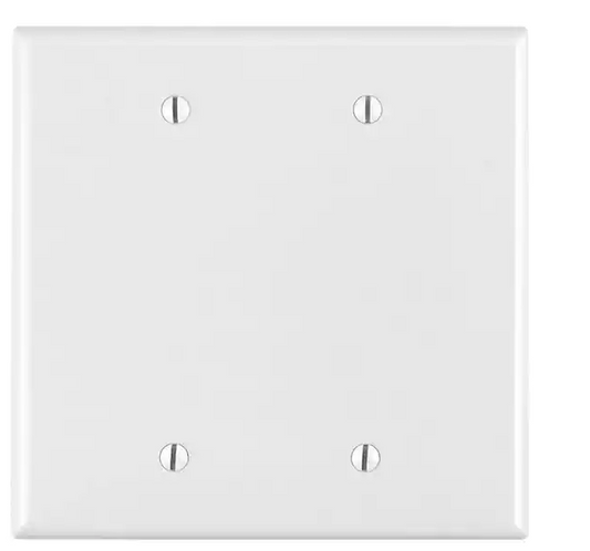 2-Gang Blank Plate Wall Plate