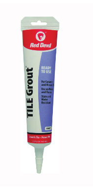 Red Devil  Tile Grout, Paste, Mild Acrylic, White, 5.5 oz