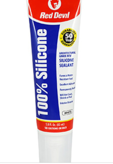 Red Devil 100% Silicone Sealant 2.8 FL. OZ. Squeeze Tube White