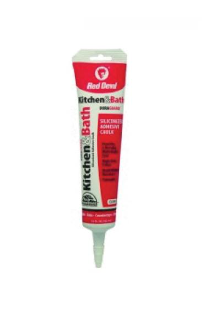 Red Devil Siliconized Caulk, 5.5 fl-oz Squeeze Tube, Clear