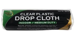 Merit Pro Dynamic  9' X 12' 1 Mil Clear Drop Cloth, Roll.