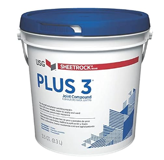 USG  Gypsum 3.75QT Plus3 Compound, 3.5 qt, White to Off-White