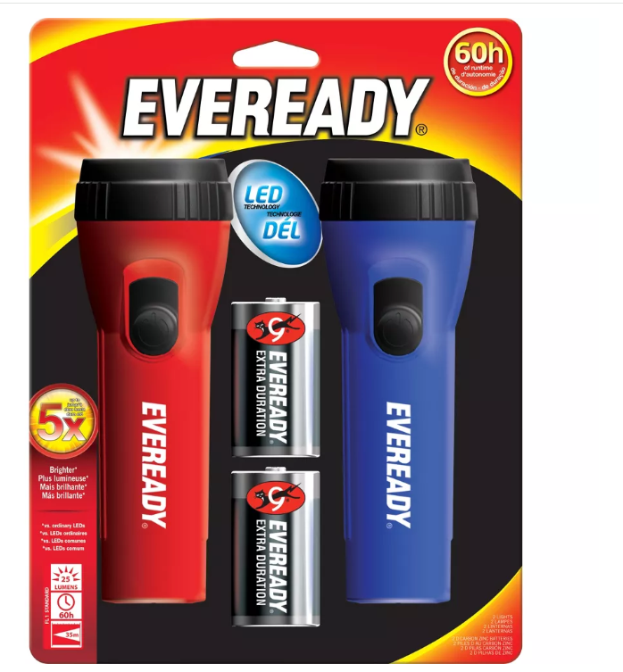 Eveready General Purpose LED Flashlight 2 Pack