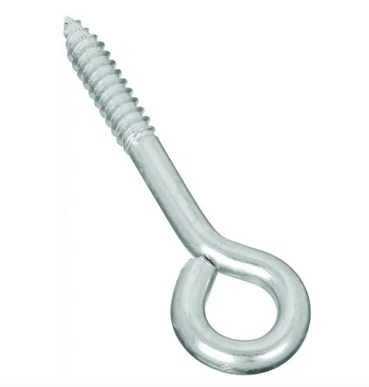 Lag Screw Eye, Zinc 5/16 x 4-In