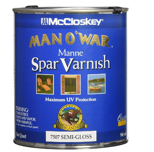 Man O' War 1 Quart Semi-Gloss Spar Varnish