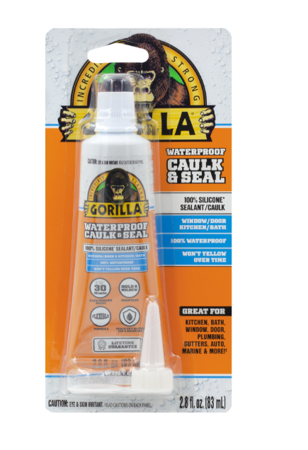 Gorilla Glue - Gorilla Waterproof Caulk & Seal - White (2.8oz)