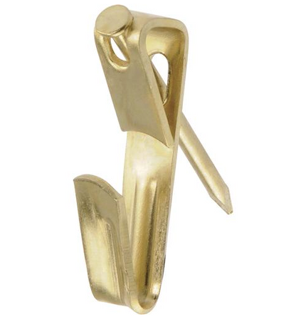 OOK 20 lb. Brass-Plated Conventional Picture Hook 8 Pk.