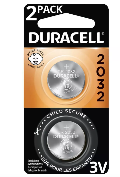 Duracell 2032 Batteries - Lithium Coin Battery (2 pack)